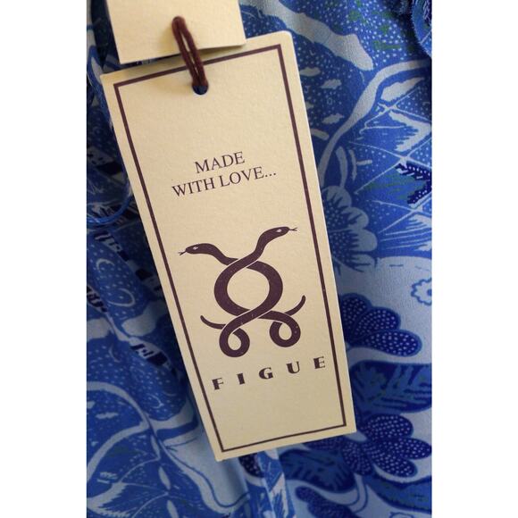 FIGUE Gianna Off-The-Shoulder Tassel Tie Blouse Top Bergdorf Goodman S NWT $325 - Picture 7 of 13